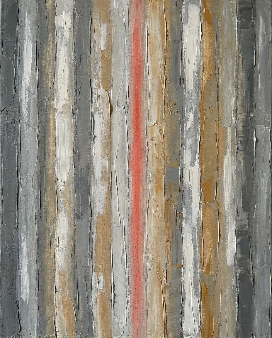 Intervall VII — Öl & Pigment auf Leinwand, 100 × 80 cm, 2024